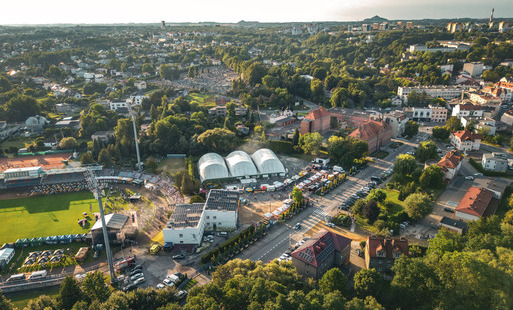 Widok na Stadion Aleja z lotu ptaka