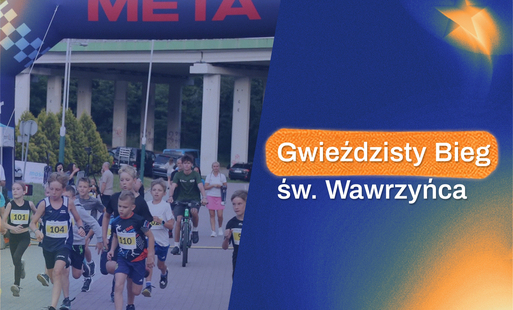 Grafika promująca Gwieździsty Bieg św. Wawrzyńca