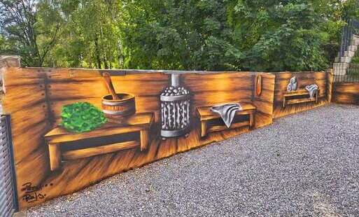Nowy mural zdobi strefę saun na Krytej Pływalni „MANTA”